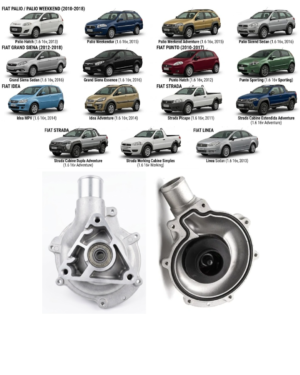 Bomba de Agua VMG - Fiat Palio, Grand Siena & Punto E-Torq 1.6 16v (Modelos 2010 a 2018)